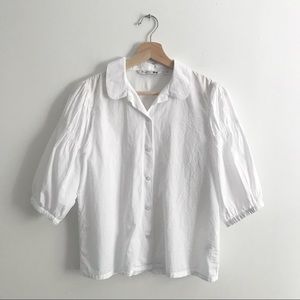 Uniqlo JW Anderson Puff Sleeve Cotton Blouse